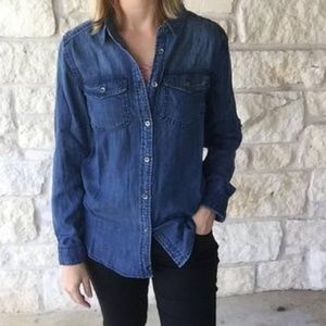 Lightweight Chambray Top